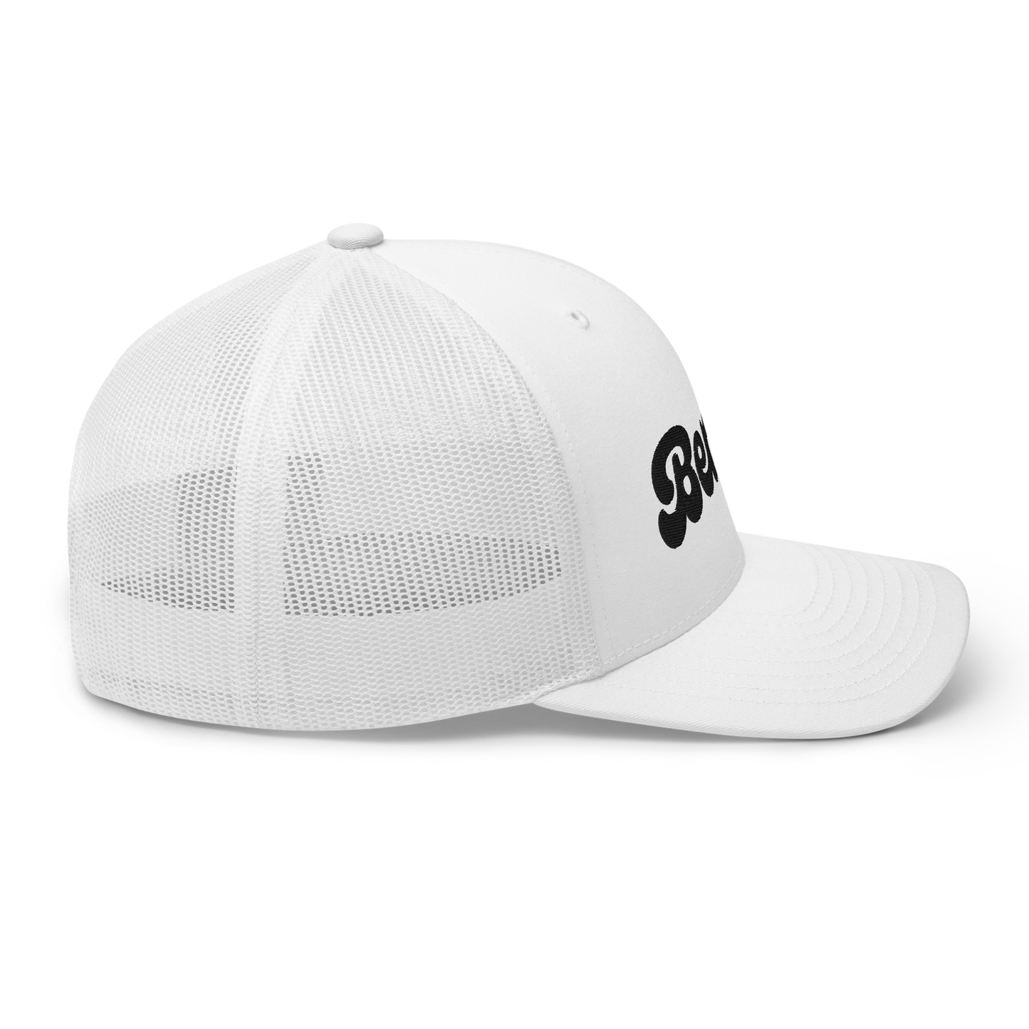 Bent90 Classic Mesh Snapback Unisex Trucker Hat - White