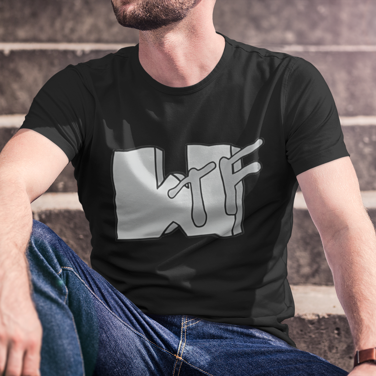 WTF Men's Retro Graphic Tee